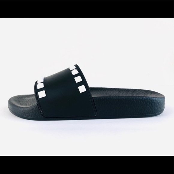 VALENTINO GARAVANI ROCKSTUD PVC SLIDE  STUD SANDAL - Picture 3 of 12
